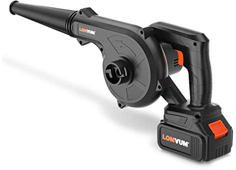 LWX Soffiatore per Foglie A Batteria, Aspirapolvere/Spazzatrice Manuale 2 in 1, velocità Variabile, con Ugello Caricabatteria Condotto Morbido, per Soffiare Foglie/Neve, Spolverare,3000mAh