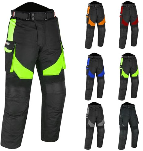 PROFIRST Motorbike Waterproof Trouser Motorcycle Protective Pant Motorcycle Armored Trouser for Men| Length 32 Inch (L, Green)