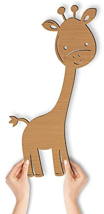 Wandlampe Giraffe I Nachtlicht Schlummerlicht Kinderzimmer Kinder Mädchen Junge I DIY Set MDF Holz Batteriebetrieb