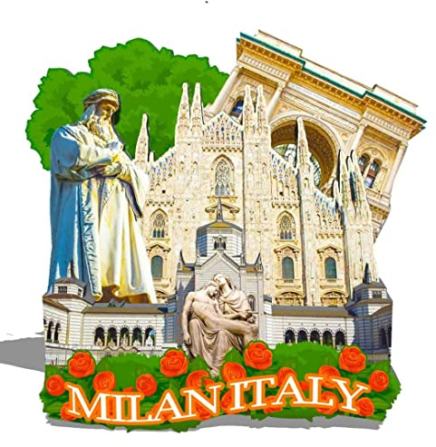 Orlybar Italien-Mailand-Magnet, Kühlschrankmagnet, Holz, 3D-Sehenswürdigkeiten, Reise, Sammlerstück, Souvenirs, Dekoration, handgefertigt -109