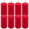 Stumpenkerze rot Höhe 10 cm Ø 5 cm lange Brenndauer Rund-Kerze Säulenkerzen Kerzen-Deko Tafelkerzen Weihnachts-Kerzen Hochzeits-Deko (8)