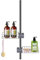 2 Pièces Support for Barres De Douche Porte Savon Douche for Tringle De Douche INOX Réglable Suspendre