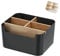 gvivej Schreibtisch Organizer - 5 Fächer Holz Desktop Organizer - mit Stifthalter - Kann gespeichert werden Stift - Kosmetikartikel - Haftnotizen - für Büro Schlafzimmer und Wohnzimmer - Schwarz