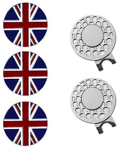 AXKAL Magnetic Stylish Golf Ball Markers with Hat Clip 1/2 Pack, Premium Strong Magnetic Golf Accessory for Cap Bag Shirt, Ideal Golf Gift for Women & Men (2PCS, Baseball & Target)