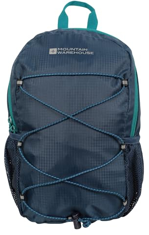 Mountain Warehouse Trek 8-l-Rucksack - gepolsterter Airmesh-Rücken, klein, leicht, stylish, mit Wasserflaschenhalter - Für Reisen, Picknicks, Wanderungen, Herbst Dunkelblaugrün Einheitsgröße