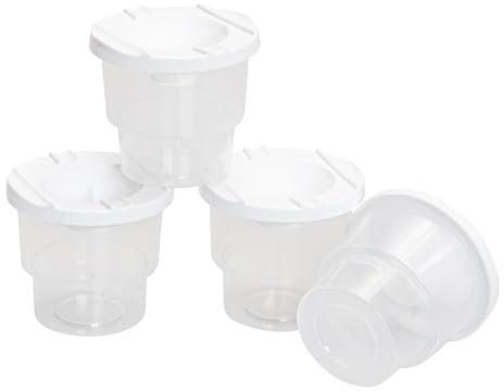 Betzold Farbbecher für Malwände Set | Becher mit Deckel, je 400 ml Volumen, Kunst-Unterricht