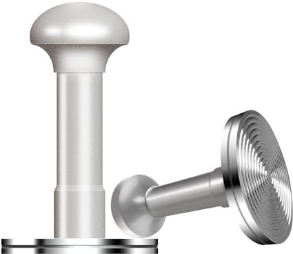 walsunte 53.3mm Espresso Tamper - Premium Barista Coffee Tamper with Aluminum Handle and Stainless Steel Base, Compatible with Breville Barista Express 54mm Portafilter Basket (Silver)