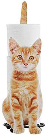 Toilet Paper Holders Cat Shape Toilet Paper Holder Wall Tissue Dispenser Bathroom Toilet Roll Orgainzer for Kitchen Table Yellow