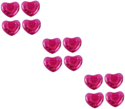 HEMOTON 12 Piezas Posavasos inflables prótesis Nasal portavasos de Playa Flotador de corazón Posavasos Piscina Posavasos para Piscina Soporte Inflable para Bebidas portavasos Inflable amar