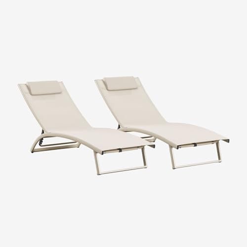 SKLUM 2er-Pack Dulem Aluminium-Liegeliegen -
