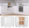 ShGaxin Eckunterschrank, Eckschrank, Winkelküche, Küchen Eckschrank, Küchen Schränke Einzeln, Kitchen Cabinets, Küchenschrank, Hochglanz-Weiß 75,5x75,5x80,5 cm Spanplatte