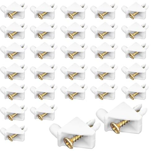 30 Stück Bodenträger 101558 passend als Ersatzteil für IKEA Regalbodenträger PAX Einlegeboden Halter Ersatzteil für IKEA BILLY KOMPLEMENT Bodenhalter Weiß