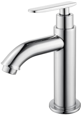 HOMELODY Kaltwasserhahn Wasserhahn für Kaltwasser Armatur Standventil Kaltwasser Waschtischarmatur für Badezimmer Chrom,Wasserhahn gäste wc
