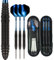 NKFOOPDU 3 Pack Steel Darts Set 22 Gramm mit Aluminium Schäfte und Flights inklusive Etui, Profi Metall Dartspitzen Set für Turniere (Blau-22g)