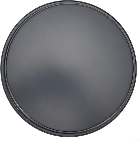 Padella per forno a microonde in acciaio al carbonio, design antiaderente per pizza, pancetta e altro (E)