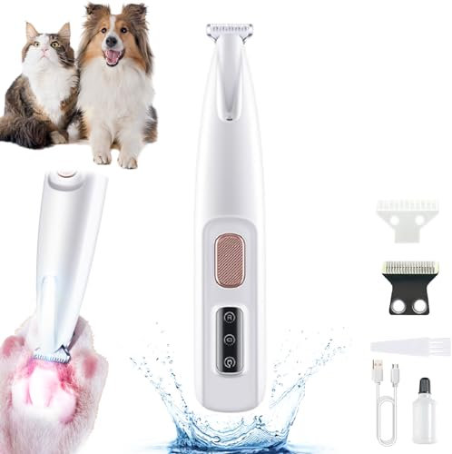 PawTrim Pro -Schmerzfreie Pfotenpflege in Sekundenschnelle, Pfotentrimmer für Hunde, Hunde Haarschneidemaschine,Superleise, Elektrische (1 Stück)