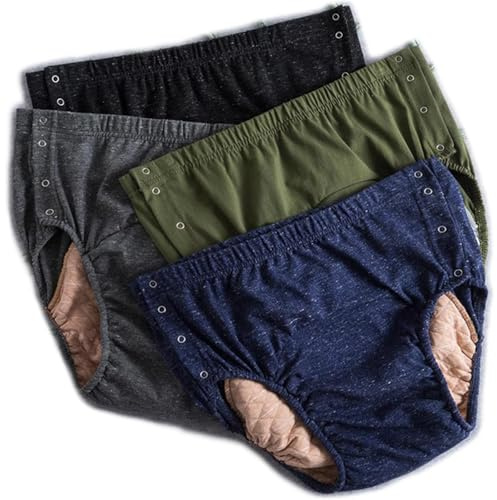 Inkontinenz Pants für Erwachsene,Wiederverwendbare Stoffwindeln für Männer und Damen Windelhosen Gegen Inkontinenz Auslaufsichere Unterwäsche Windeln(4 piece,XXXX-Large)
