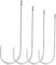 Luroad Aberdeen Sea Fishing Hooks, Large Barbed Aberdeen Hooks, Long Shank and Wide Gape Size 1#, 1/0, 2/0, 3/0, Light Fishing Hooks High Carbon Steel