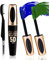 2PCS Blue Green Waterproof Mascara for Eyelashes, 5D Silk Fiber Liquid Lash Extensions Colored Mascara with Folding Eyelash Comb Brush, Volumizing and Thick,Smudge-proof Long Lasting, Party Stage Use