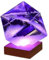 Stations météorologiques, 1pc Cube Storm Glass Mether Précautereau Globe de prédicteur météo avec conception de cube pour bureau de bureau à domicile Dec (avec base légère)