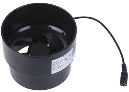 YUPEIUKLI Ventilador de Escape de conducto de 12 V de bajo Consumo energético, Reductor de 110 mm a 100 mm, Adecuado para baño, Cocina, casa de Mascotas con Velocidad de 3600 RPM
