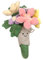 CulinaryTerra Joli bouquet de fleurs décoratif Kawaii souriant, bouquet de fleurs en peluche, fleurs de Saint-Valentin, cadeaux doux pour femme, petite amie et maman