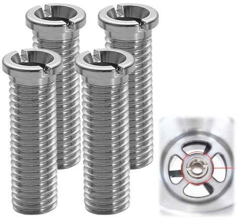 4 tornillos huecos para fregadero, tornillo hueco para válvulas de cesta de colador, M12 x 35 mm de acero inoxidable, tornillos huecos de 35 mm, adecuados para fregaderos de cocina, fregaderos