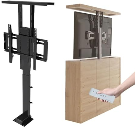 Supporto di montaggio regolabile per TV elettrica - Elevatore telescopico nascosto - Capacità fino a 60 kg per mobili TV motorizzati