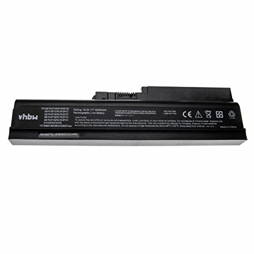 vhbw Akku kompatibel mit IBM/Lenovo ThinkPad T500, T60, T61, T61P, T61i, W500 Notebook (5200mAh, 10,8V, Li-Ion)