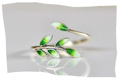 Silber Ring Blätter/Sterling Silber Ast Blätter emailliert/Geschenk für Sie/Natur Ring/floraler Ring/Wald Schmuck/Wunderwald