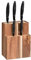 Relaxdays Messerblock unbestückt mit Borsten, ohne Messer, für 11 Messer aller Art, Messerhalter HBT 24x18x11,5cm, natur, Hellbraun