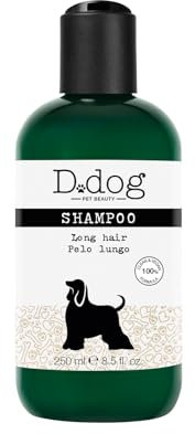 D.DOG | Shampoo Pelo Lungo, Shampoo per Cani, Districante e Ammorbidente, Rimuove Sporco e Pelo Morto, con Oli Amazzonici di Açaí e Babassu, 250ml