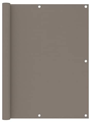 vidaXL Ecran de Balcon Brise-Vue Brise-Vent de Jardin Ecran de Protection Ecran d'Intimité Confidentialité Extérieur Taupe 120x300 cm Tissu Oxford