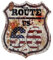 Route 66, Retro US Vintage Deko Schild, Wandschild, Türschild, Bar Schild, 35 x 30 cm
