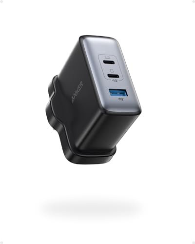 USB C Plug, Anker 100W USB C Charger, 736 Nano II Chargers, 3-Port Compact Fast Wall Chargers, For MacBook Pro/Air, Pixelbook, ThinkPad, Dell XPS, iPad Pro, Galaxy S23/S22, iPhone 16/16Pro/15/15 Pro