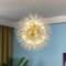 Araña de Cristal Moderna Firework, Araña de Cristal Dandelion de Oro 16 Luces (60cm)