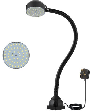 Work Light,10W Led Lamp, IP65 Water Proof Flexible Gooseneck Lamp 1100 Lumens for Lathe Milling, Drill Press, Industrial Lighting [Energy Class A+++]