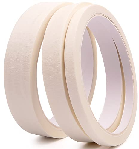 DOAY Malerkrepp 1/4 1/2 3/4 x 13,7m - Kreppband für Malerarbeiten und Renovierungen - Mehrere Größen im Pack - Abklebeband zum Streichen und Lackieren