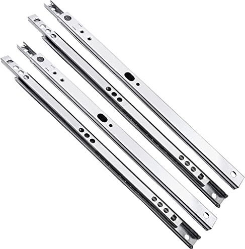 2 Paar Schubladenauszug Schubladenschienen, 17 mm * 246 mm Schubladenführungen, Schubladen Schienensystem mit Teilauszug