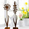 Terma Stahldesign Rost Figur Blumen Set 60cm mit Bodenplatte Handmade Germany Pusteblume für draußen und drinnen Gartendeko Frühling Rost Metall, rost außen
