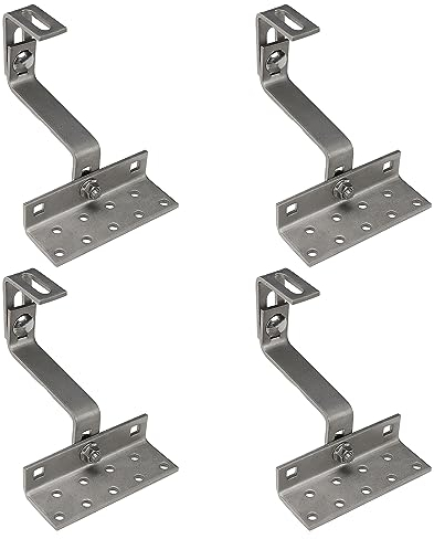 4X A2 Dachhaken 3-fach verstellbar-A2 Edelstahl V2A PV Photovoltaik Solar Montage Solarpanel Dachhalterung Dachhalter Solar Solarmodul befestigung set Dach Halterung Dachhacken Haken roof hook 115mm