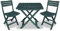 ZEYUAN 3-TLG. Bistro-Set Klappbar, Gartenset Tisch Und Stühle, Balkontisch, Balkon Möbel Für Kleinen Balkon, Terrassenmöbel, Bistrotisch, Gartentisch, Kunststoff Grün