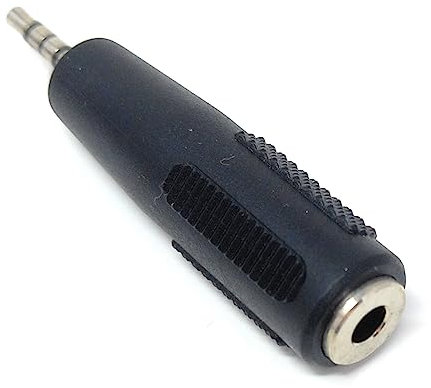 DRUT 1pcs 2.5mm 4 Pole Mini Jack to 3.5mm 4 Pole Socket Audio Video Cable Adapter (Black)