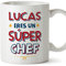MUGFFINS Tazas Personalizadas para CHEF hombre - En Español - Eres Súper - 11 oz / 330 ml - Regalo Personalizable original y divertido