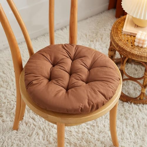 Morkite Sitzkissen für Gartenstühle, 4 Stück, rund, Sitzkissen für Stühle, Terrasse, Küche, Terrasse, Balkon, Wohnzimmer, 40 x 40 cm, für Innen- oder Außendekoration