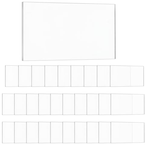 FINGERINSPIRE 30 Pcs Clear Acrylic Place Cards 90x50mm Blank Rectangle Acrylic Name Cards Custom Setting DIY Guest Name Signs Decor for Wedding Reception Party Banquet Dinner Birthday