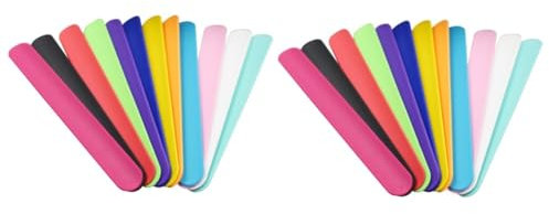 ibasenice 24 Stk Slap-band-dekorationen Schlagarmbänder Selber Machen Regenbogenschlag Klassenschulpreis Buntes Schlagarmband Farbiges Armband Schlagarmbänder Party Blitz Kind Bastelmaterial