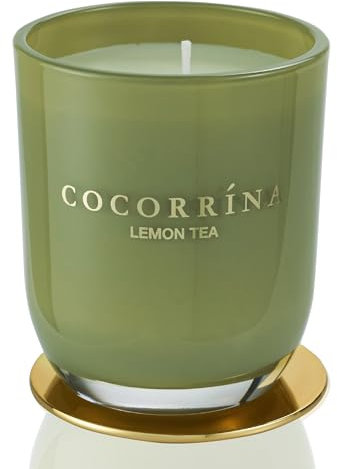 Cocorrína Candle Candela profumata in giara grande - Tè al limone, durata di combustione fino a 22 ore, candela di soia naturale, candela regalo di Natale, 180g