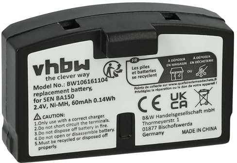 vhbw 1x Akku kompatibel mit Sennheiser Audioport A200, HDR 65 TV, HDR 45, HDR 65, HDR 60 Wireless Headset Kopfhörer (60 mAh, 2,4 V, NiMH)