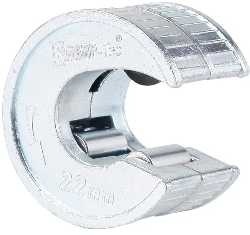 Sharp-tec 22mm (3/4) Copper Pipe Cutter, Round Tube Cutting Tool with Zinc Alloy Body, Plumbing Pipe Slice for Copper, Brass, PVC, Aluminium